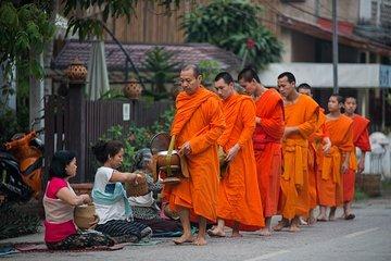 Almsgiving Ceremony & Morning Market in Luang Prabang with a Local Guide