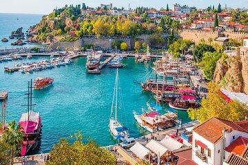 from city of Side: Excursion to Antalya City with Waterfall Visit