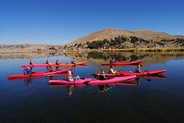 Kayaking by The Uros Island