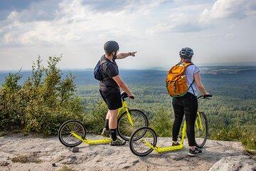 Scooter downhill tour from Děčínský Sněžník