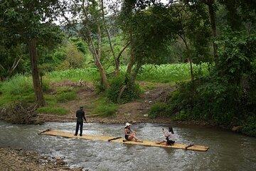 Embarking bamboo rafting throughout Mae Wang River beauty