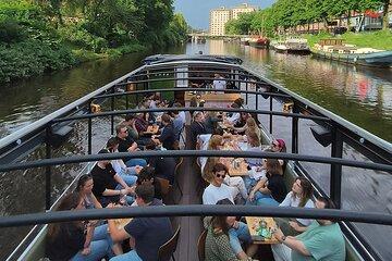 Groningen: Terrace Boat Experience with a Cozy Bar: 1.5 Hours