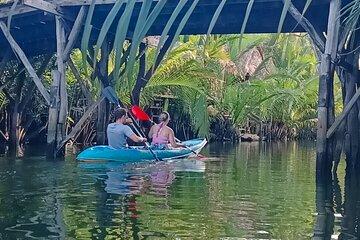 Guided Kayak trip around Green Cathedral outside Kampot, Sunset