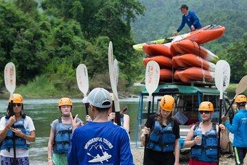 One Day Kayaking, Zipline and Tubing In Cave from Vang Vieng