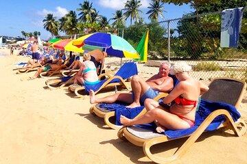 St. Lucia Beach Day with Paradise Beach Comforts & Transportation