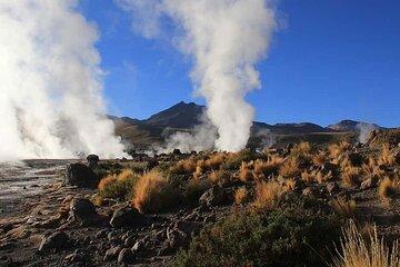 San Pedro de Atacama Geysers del Tatio and Machuca with Tickets