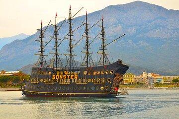 Gonster Mega Boat Party and Phaselis Bay from Kemer Marina