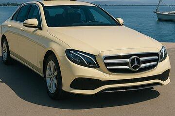 Athens Airport to Eretria city(Evia Island) with new Mercedes-Benz E-Class.