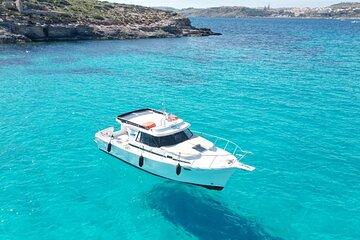New Boat: Private Boat Trip, Comino, Gozo, Blue & Crystal Lagoon
