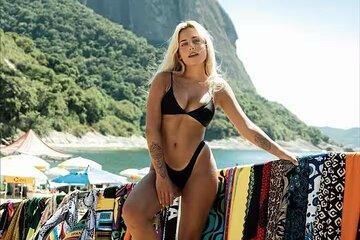 Photos on the beautiful banks of Rio de Janeiro Urca or Arpoador
