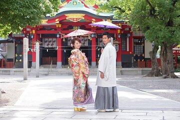 Kimono Photo Experience at Goryo Shrine, Osaka