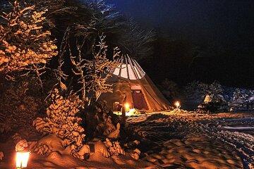 Snow and Fire with Dinner in Firepit, Sledge Ride and Snowmobile