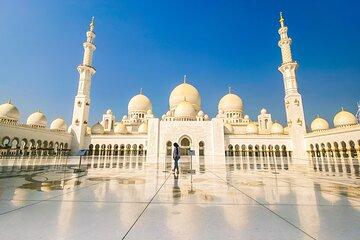 Abu Dhabi Day Trip with Grand Mosque Golden Hour Sunset Visit