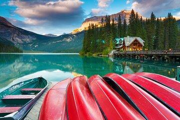 Emerald Lake , Moraine Lake, Lake Louise& Banff Town from Canmore