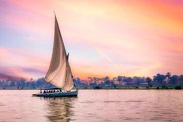 Sunset Nile River Sailboat in Luxor