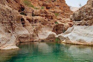 Muscat Shared Tour by 4WD Wadi Shab Adventure
