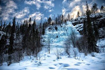 Rovaniemi to Korouoma Canyon Ice Waterfalls with BBQ