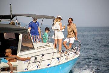 Zadar Private Vintage Boat Island Hopping with Wine and Canapes