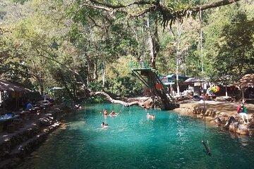 Vang Vieng Tour A in Blue lagoon 3 with Caves and Zipline