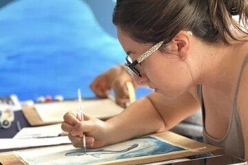 Cartagena: Sunset Watercolor Workshop with Ceviche and Beer