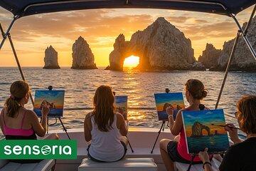 Live painting of the Arch of Cabo San Lucas on a boat tour!