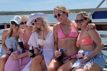 Private Tiki Boat Beach from Tybee Island Swim and Chill
