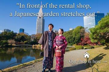Shinjuku Gyoen Authentic Kimono Experience in the Tea Room