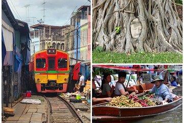Railway Market Private Tour to Floating Market and Ayutthaya