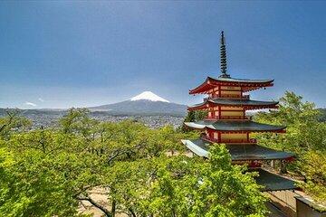 Chureito Pagoda and Lake Kawaguchi by van taxi