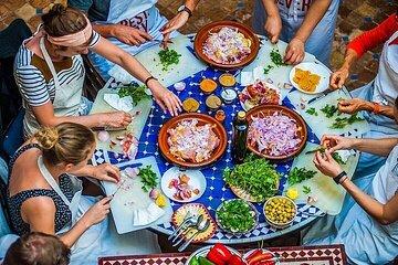 Cooking Moroccan Food with local & try Traditional Clothes
