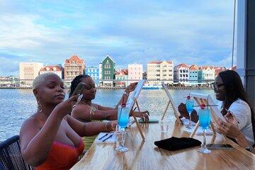 Sunset Sip and Paint Overlooking Curaçao Iconic Skyline