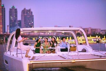South Korean Golden Blue Marina Luxury Yacht on the Han River
