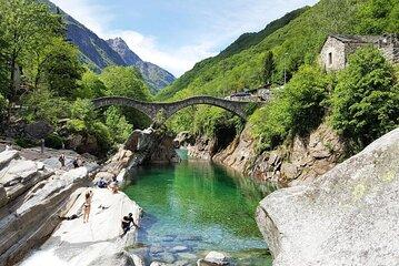 Verzasca valley, river and waterfall, private tour from Milan
