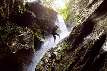 Advanced Canyoning with 50m Waterfall Rappel and GoPro Transport
