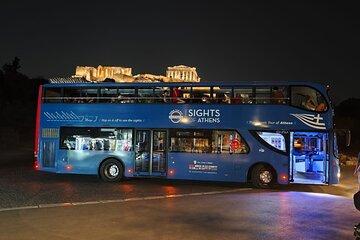 Athens City Night Tour with Open-Top Bus