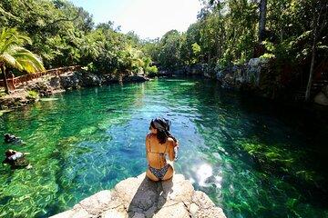Cenote Adventure Cancun in 3 Cenotes with Zipline and Waterfall