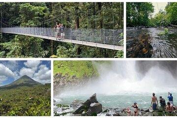La Fortuna Highlights: Bridges, Volcano, Waterfall + Hot Springs