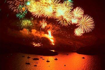 Santorini Sunset and Volcano Firework Show