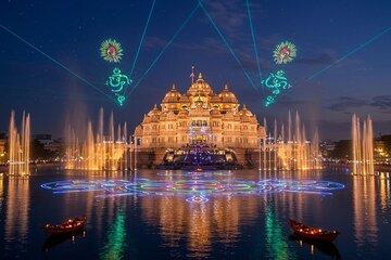 Delhi Akshardham Light and Water Show Private Tour with Options