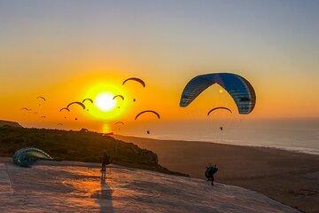 Paramotor Flight Over Taghazout Coast Aerial Views of Agadir