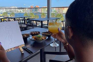 Curaçao Sip & Paint at Fine Dining Venue with Unlimited Cocktails