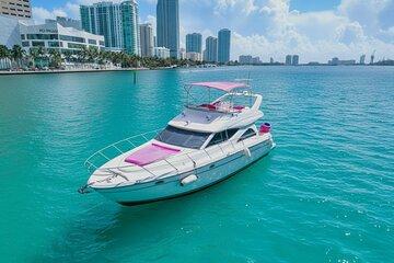 Bad Bunny Pink Yacht Rental In Miami 50ft Luxury Pink Charter
