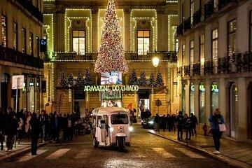 Lisbon Christmas Lights Tuk Tuk Tour with Local Guide