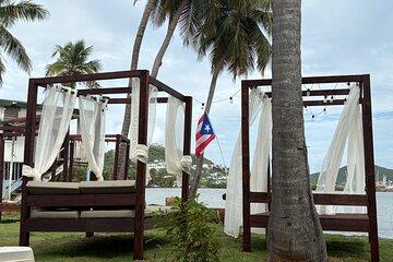 Beach beds with food, drinks, dj music and kayaking in Fajardo
