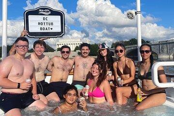 Luxury Private Hot Tub Boat of DC Potomac Monuments Tub up to 20