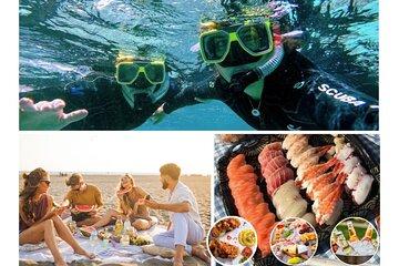 Private Guided Snorkel Beach Cultural Fish and Sushi Picnic