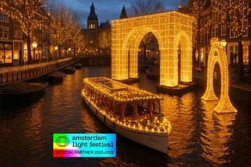 Amsterdam Light Festival Heated Cruise + Stroopwafel & Hot Drinks