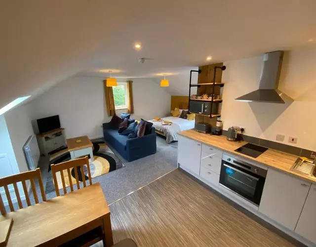 Modern studio apartment set beneath the black mountains A stones throw from the offas dyke path