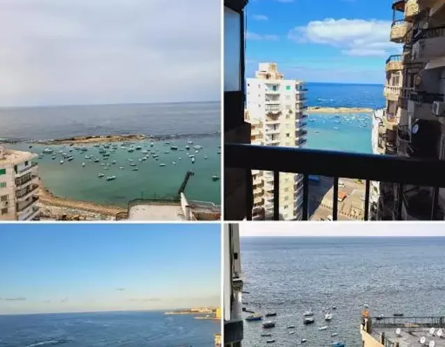 شقه فى ميامى بالاسكندريه مطله على البحر