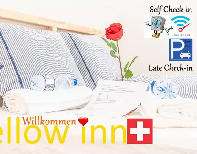 YELLOW INN - SIMPLE ROOMS -- OLMA Messen & Autobahn 1 Min, HSG 6 Min, Spital 7min, günstige Parkplätze